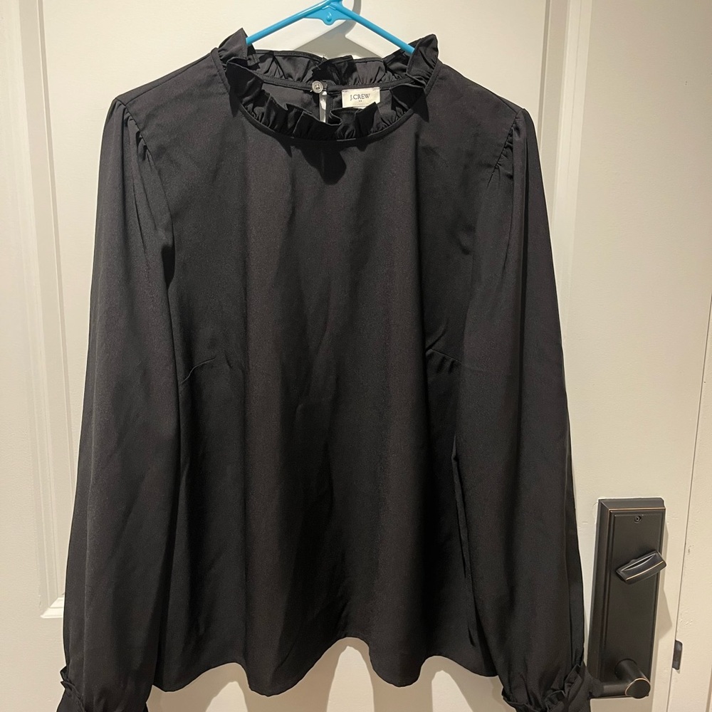 J Crew Factory Long-Sleeve Ruffle Top